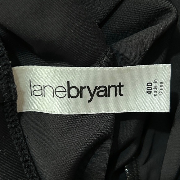 Lane Bryant Black and White Striped Swim Dress - Picture 6 of 7